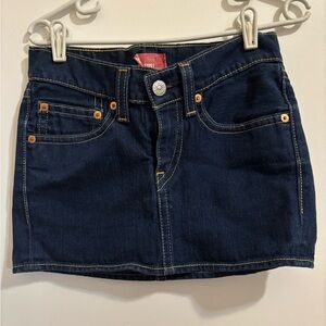 Levi's Dark Denim Mini Skirt